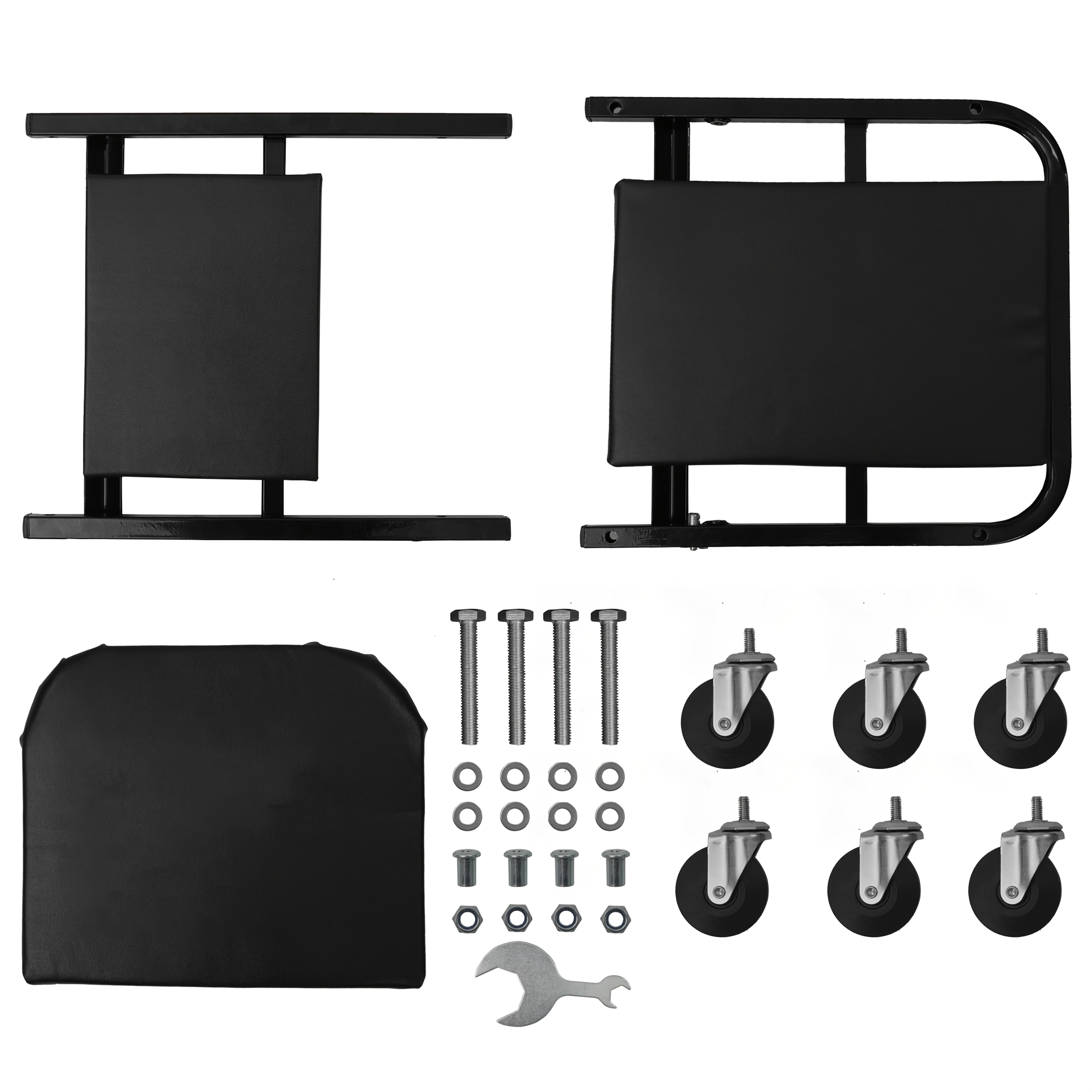 Car repair workbench with casters, 3-in-1/2-in-1 mechanical climber Z-shaped seat, 500-pound load capacity, foldable and adjustable rolling garage folding seat, lying, sitting, and leaning, with 6 casters 9 Car repair workbench with casters, 3-in-1/2-in-1 mechanical climber Z-shaped seat, 500-pound load capacity, foldable and adjustable rolling garage folding seat, lying, sitting, and leaning, with 6 casters - Image 9
