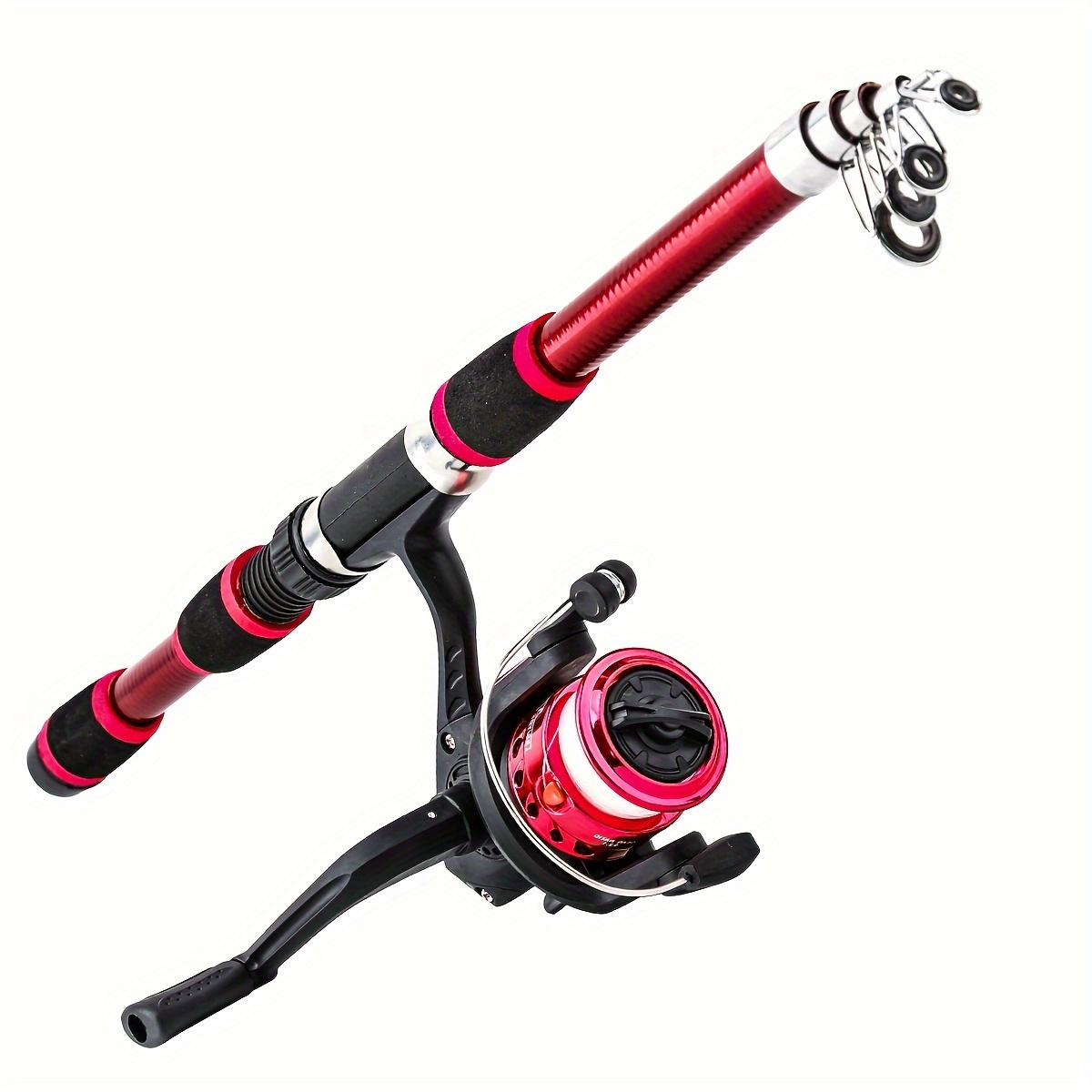 Enseble canne à pêche et oulinet, kit de canne à pêche télescopique
