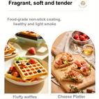 multifunctional sandwich maker three baking panels from portable panini breakfast maker with high power double sided heating suitable for flipping steak and grilling cheese non stick coating easy to clean waffle maker