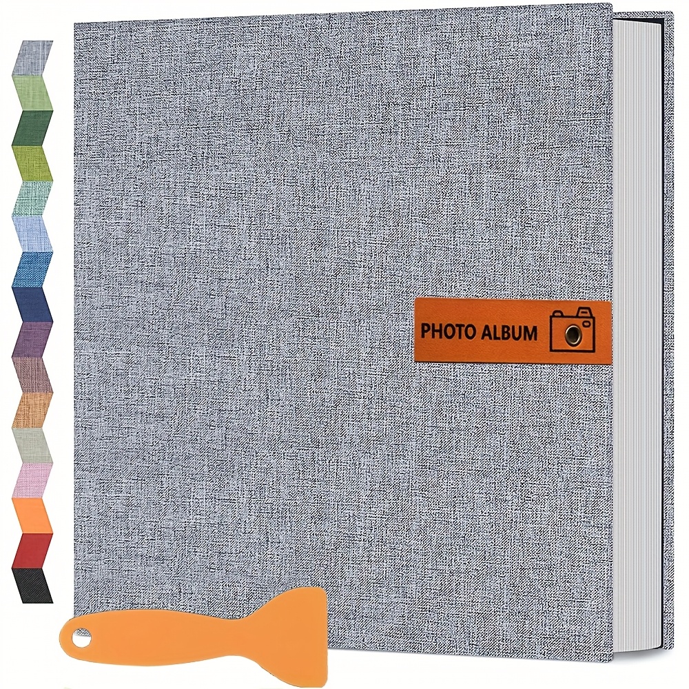 Image of Photo Album Self Adhesive Album For 4x6 5x7 8x10 Pictures Diy Photo Book As Scrapbooking Supplies Kits, Birthday Gifts For Women Mom Travel 1pc