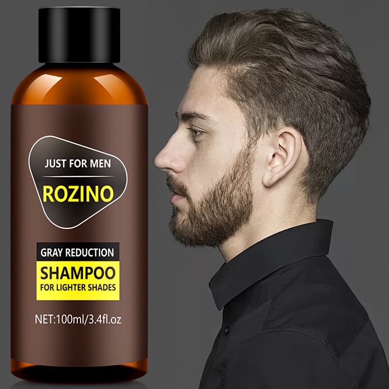 

100ml Men's Gray Reduction Shampoo, Glycerin, Coconut Oil, Black Sesame Extract, Deep Cleaning, Oil Control, Moisturizing Hair