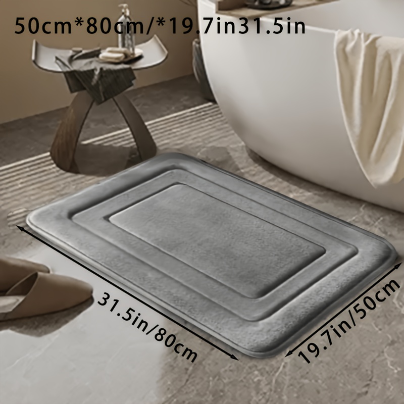 TEMU Bathroom Anti-slip Mat, Quick-dry, Absorbent, Bathroom Door Mat, Bathroom Carpet Pad, Bedroom Carpet, Carpet For Laundry Room, Bed, Shower,