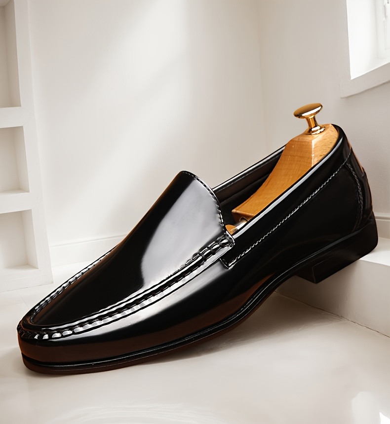 Business Casual Men'S Plus Size Fashion Loafers, Slip-On Lazy Shoes, Comfortable And Wear-Resistant Rubber Sole