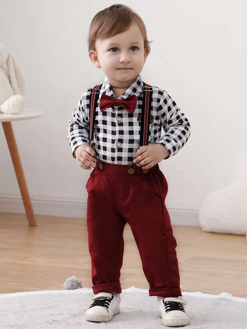 Bow Tie Newborn Baby Boy Suit Wedding Outfit Bow Tie Newborn Baby