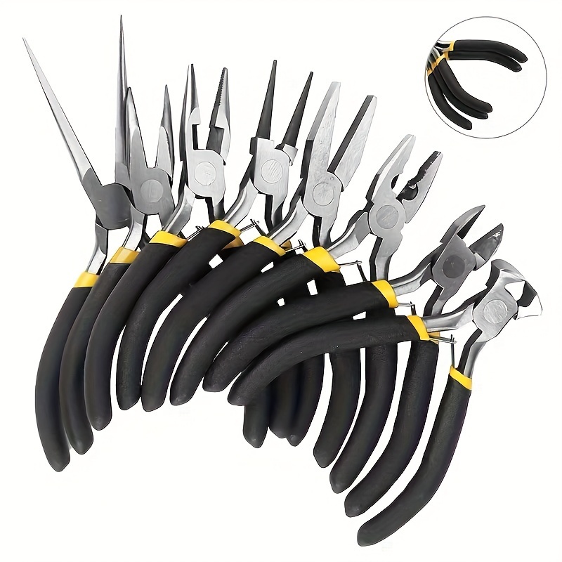 

8pcs Mini Jewelry Pliers Set, Round Curved Needle Nose Pliers, Diy Craft Jewelry Making Pliers Tools Kit
