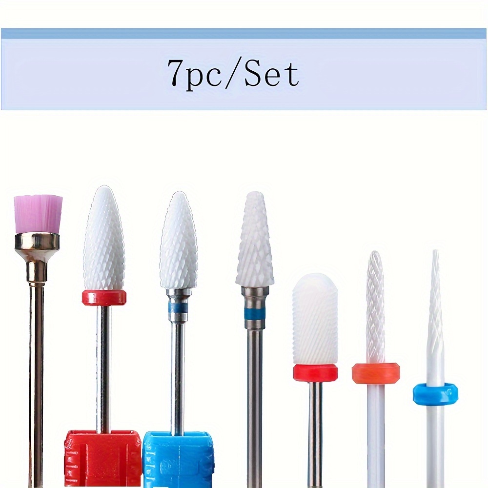 Ceramic Nail Art Drill Bits Set Ceramic Needle Bit Nail Art - Temu ...