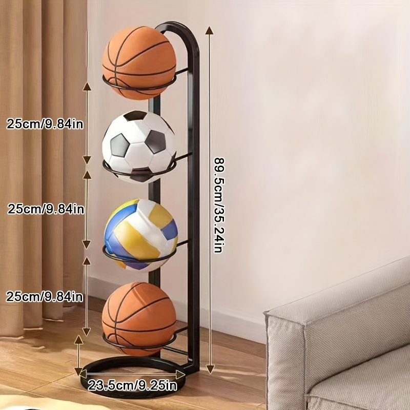 TEMU Indoor Storage Rack For Kids' Basketballs And Footballs