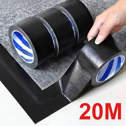 787 4 inch roll super strong tape multi purpose for carpets floors and repairs no residue uv resistant indoor outdoor use black with pvc material heavy duty tape