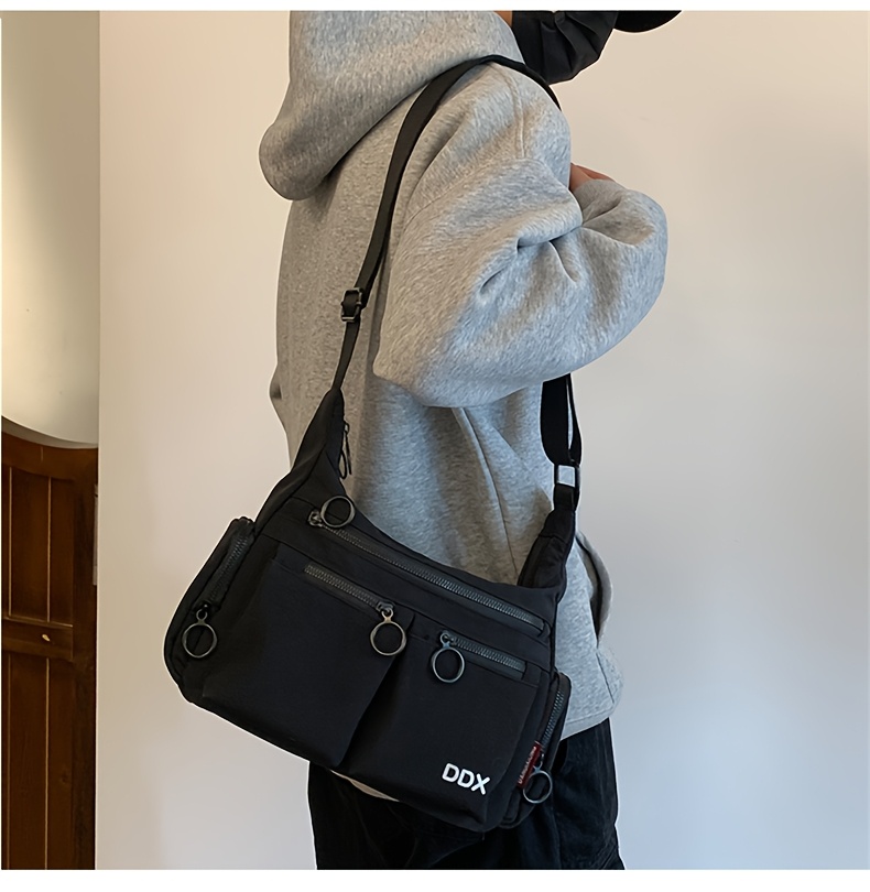 large capacity multi pocket crossbody organizer bag   nylon belt bag with adjustable strap zipper closure colors suitable for daily   work casual use Product details 1