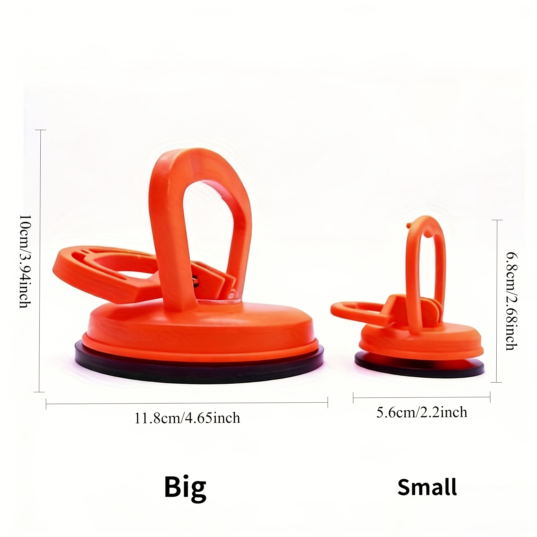 TEMU 2-pack Heavy-duty Car Dent Puller, No-charge Suction Cup Lifter, Suitable For Car Body, Window Handles, Glass, And Tile Handling, Durable Rubber