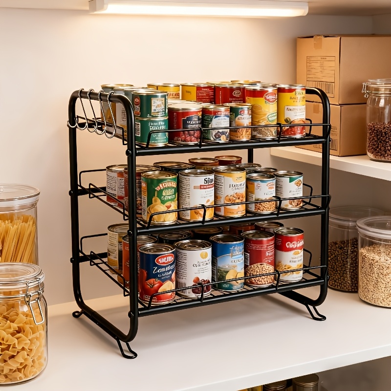TEMU Organisateur de rangement pour boîtes de , support de rangement pour aliments en pour de et du garde-manger, étagère à épices, distributeurs de