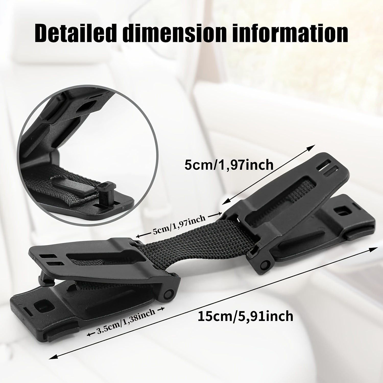 2pcs reinforced chest seatbelt   seat     book bag strap chest clip secure fastening system for     and install details 5