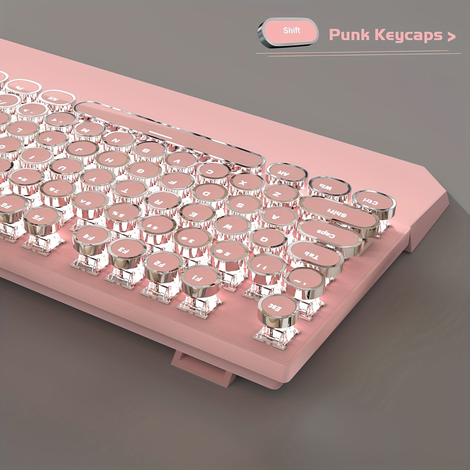 teclado mecânico retro punk com apoio de - Temu Brazil