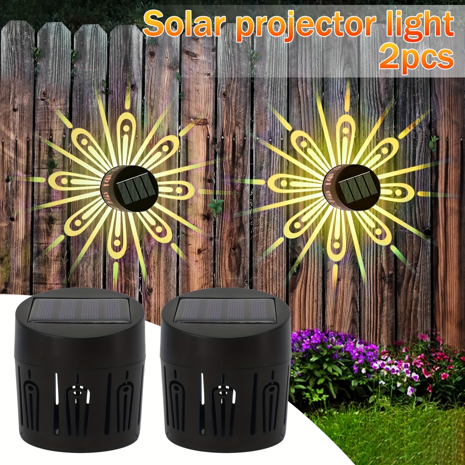 

2pcs Solar Light Shadow Wall Light, Led Light Peacock Projection Light, Perfect Matching For Outdoor Garden, Lawn, Yard, Fence, Patio, Stairs, Birthday Party Decoration