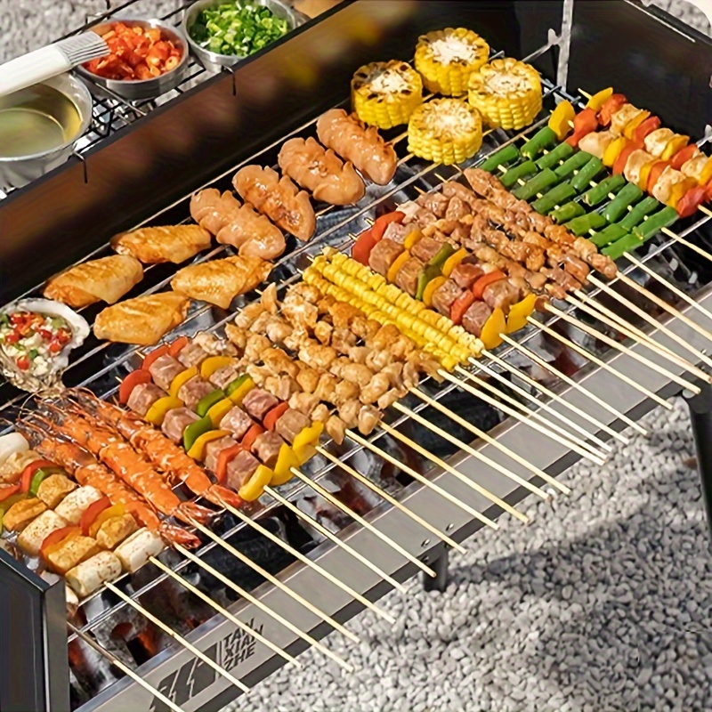 Bbq Skewers Wooden Shish Kabob Sticks Wooden Handle Wooden Shish