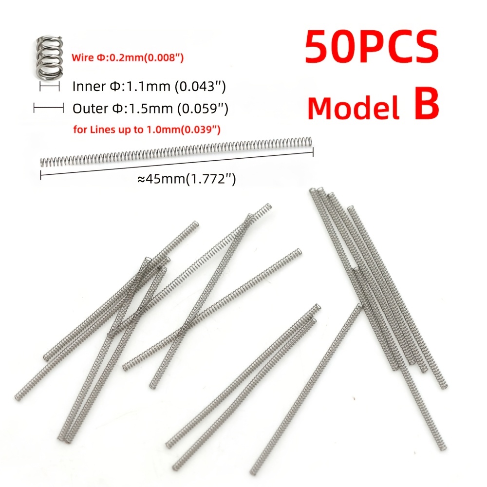TEMU 50pcs Fishing Rig Springs, Stainless Steel Fishing Line Springs, Sea Fishing Rig Components To Keep Clipped During Cast