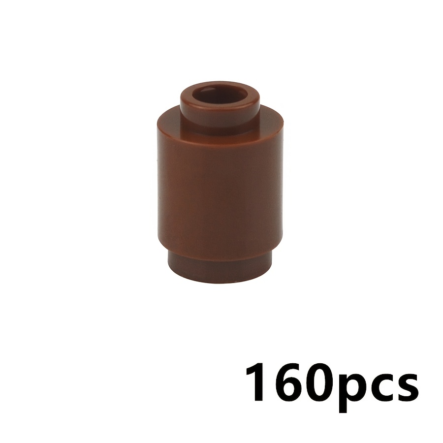 100/160pcs Moc Cylinder Building Block Accessories 1x1 Open Stud Round Transparent Model Brick Educational Toy Random Color Compatible 3062