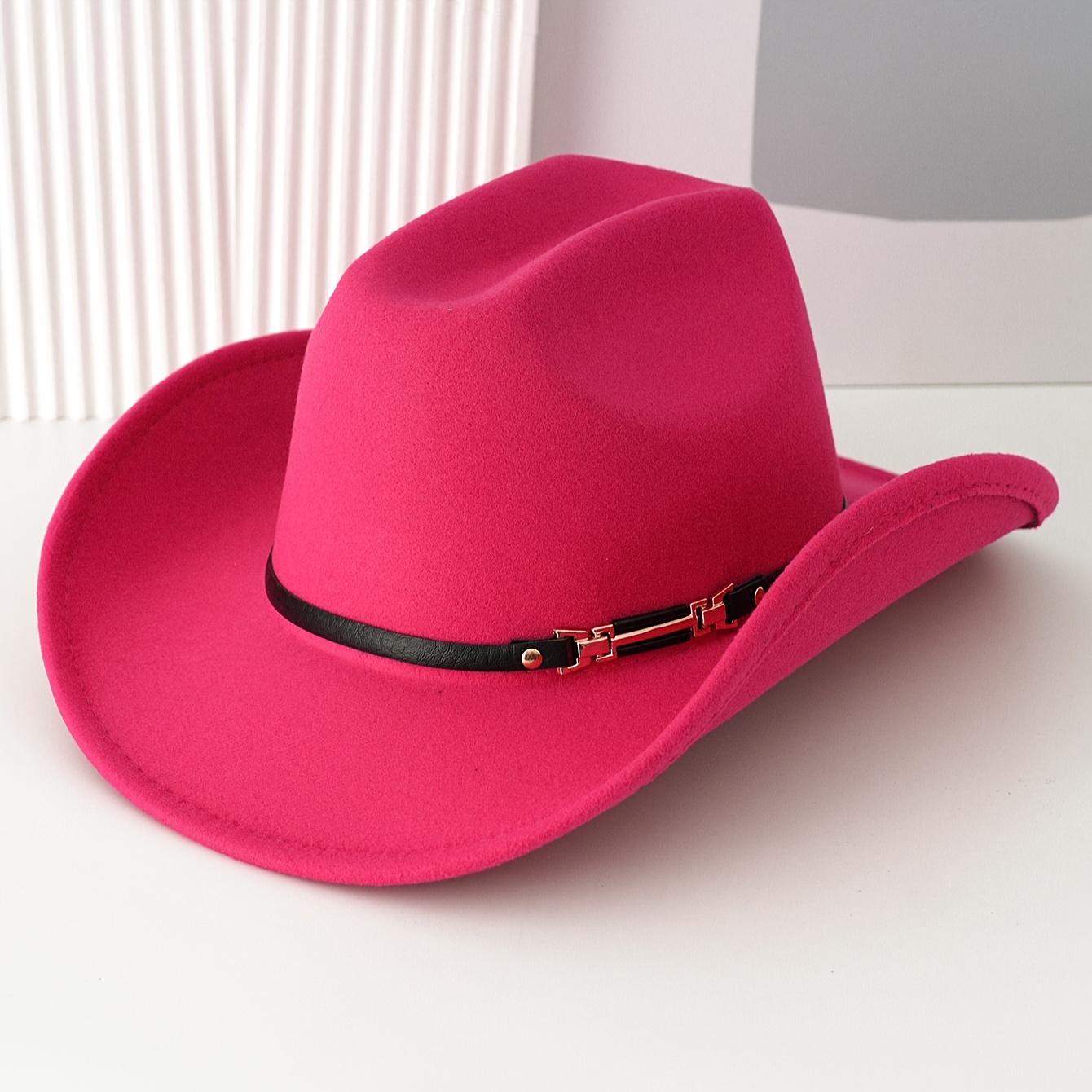 Metallic Baby Pink, Hot Pink Or Blue Space Cowboy Hat By Sequin Souls