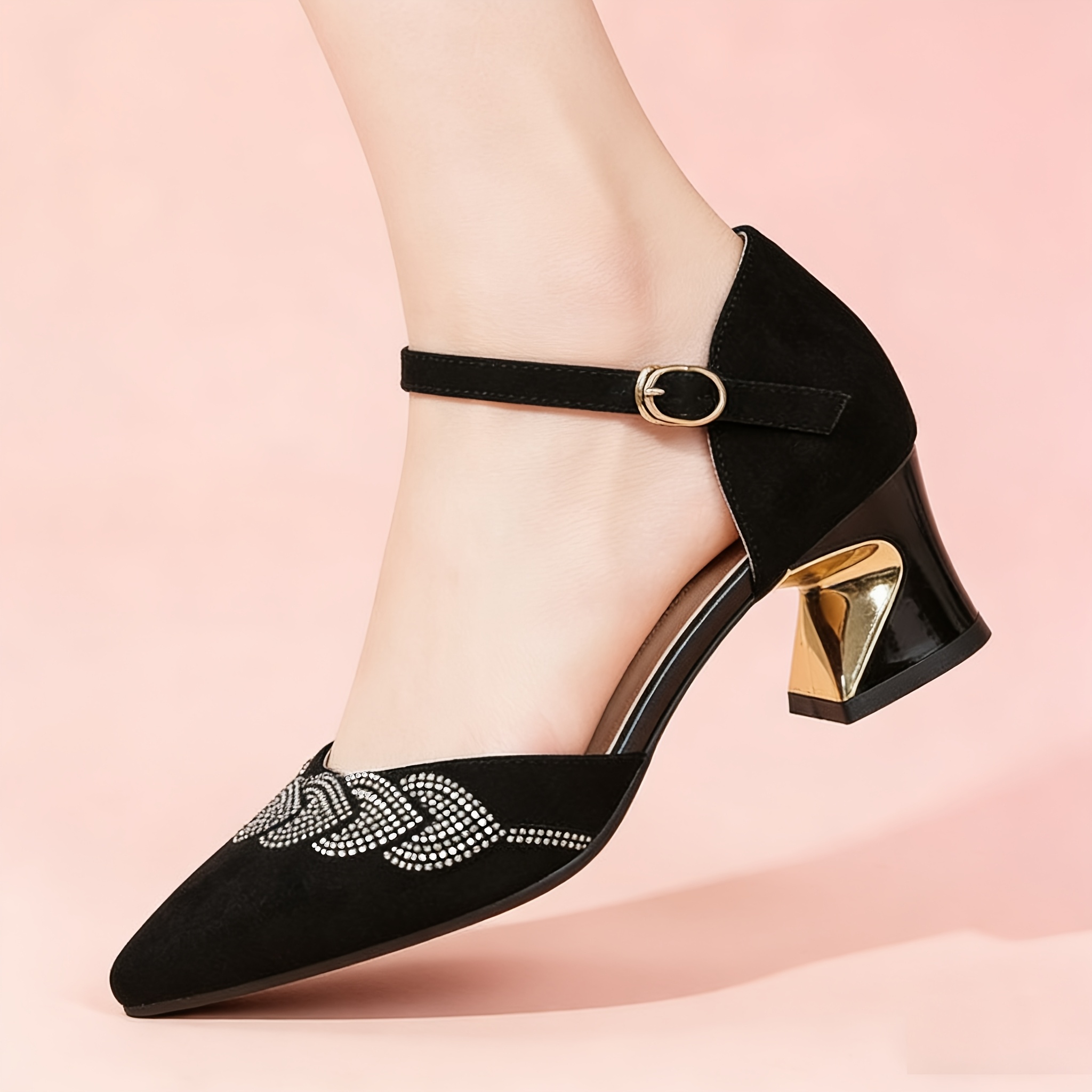 item picture matte high heels chunky heel womens summer     all match straight   cut hollow toe womens shoes women shoes