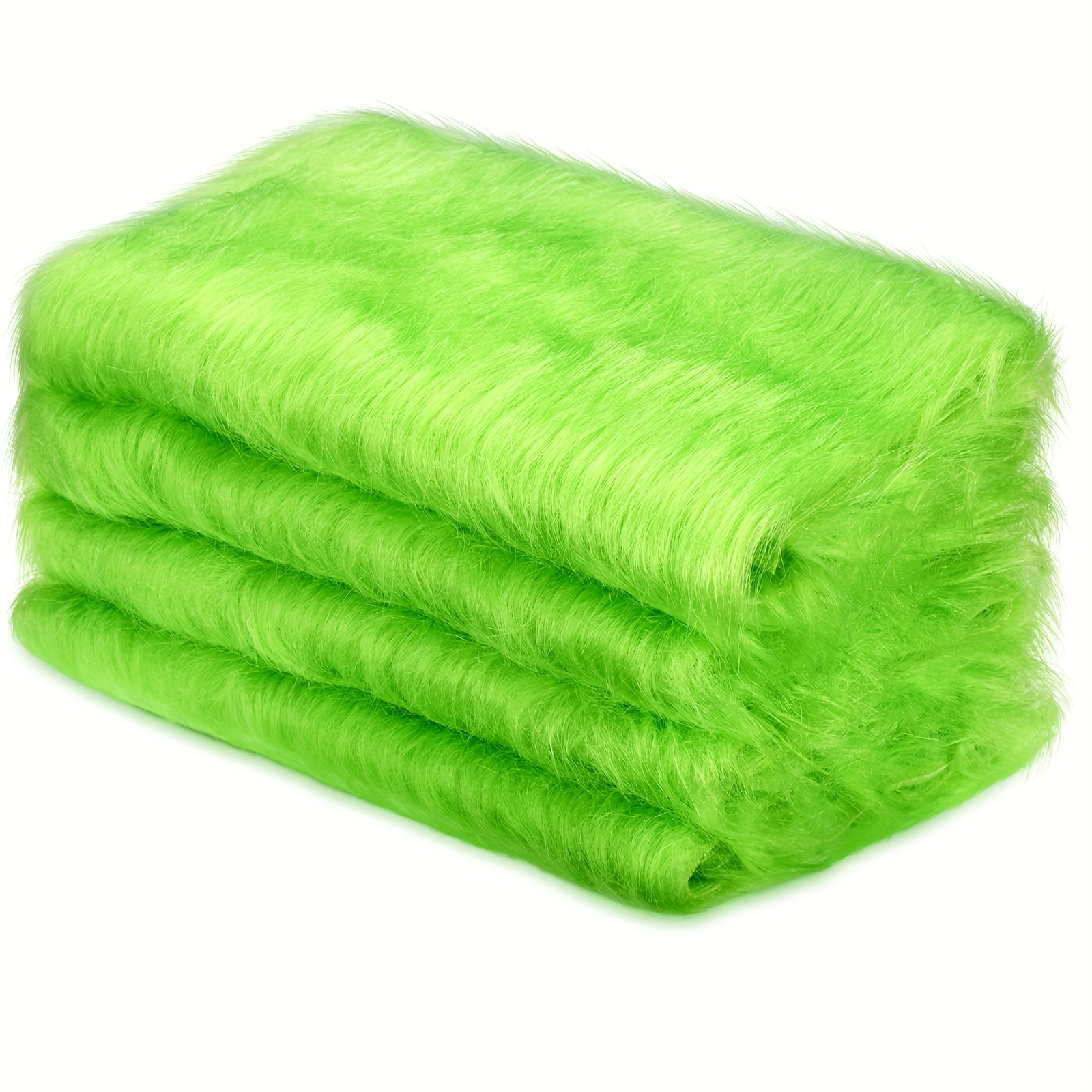 TEMU 4pcs Christmas Faux Fur 10 X 20 Inch Faux Fur Fabric Squares Fluffy Fabric Patches Ultra Soft And Hobby Supply, Halloween Costume,
