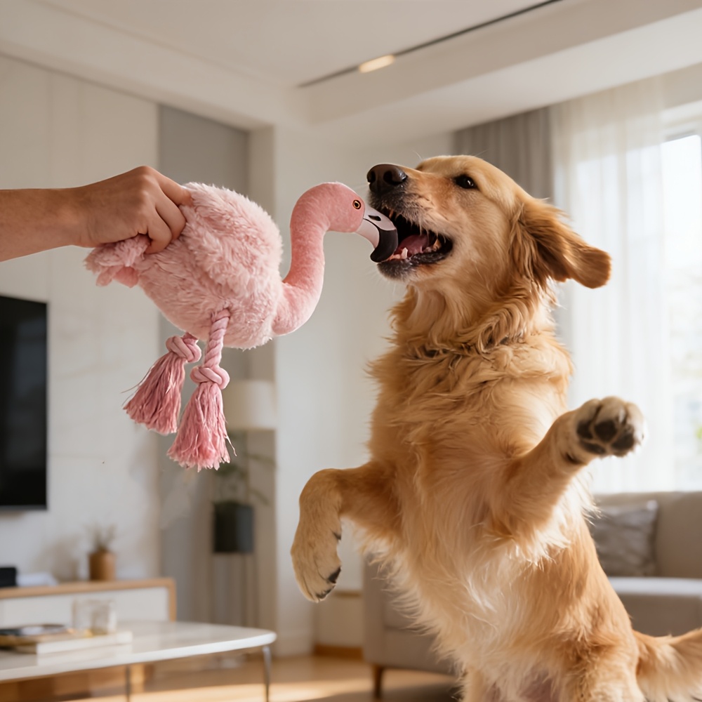 Image of Plush Toys For Pets' Teething, And Companionship.cartoon-shaped Interactive Chewing And Sound- Toys Suitable For Cats And Dogs.