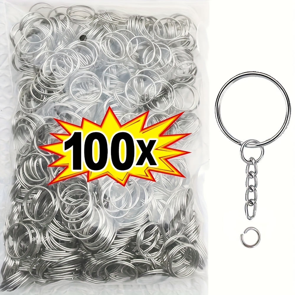 TEMU 50/100pcs Durable Alloy Keychains With - Detachable Keys Holder For Home, Office, Car, (edc) Keychain, (edc) Keychains, Edc Keychain