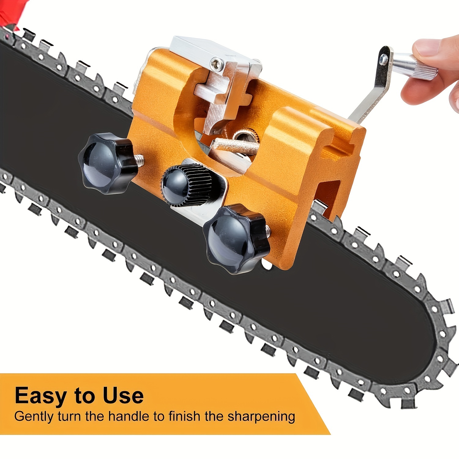 

Hand Chain Sharpener Chain Saw Cutter Universal Chain Saw/ Chainsaw Sharpener With 3pcs Aluminium Sharpening Heads Chain Saw Sharpener For , Gardeners