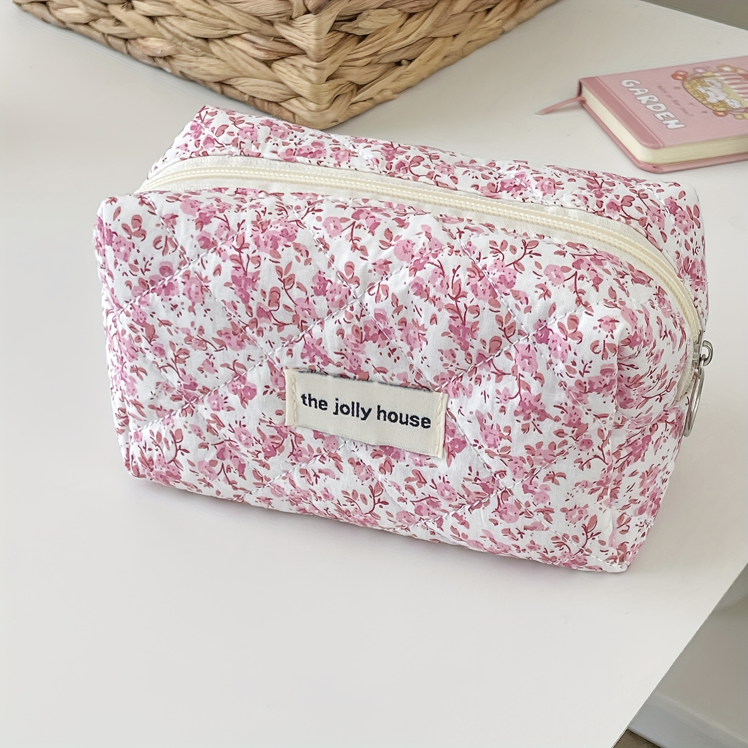Image of Pack Pack, Storage Bag Six-color Flower Storage Bag Retro Harajuku Style Travel Outing Portable Large Capacity Washroom Storage Bag