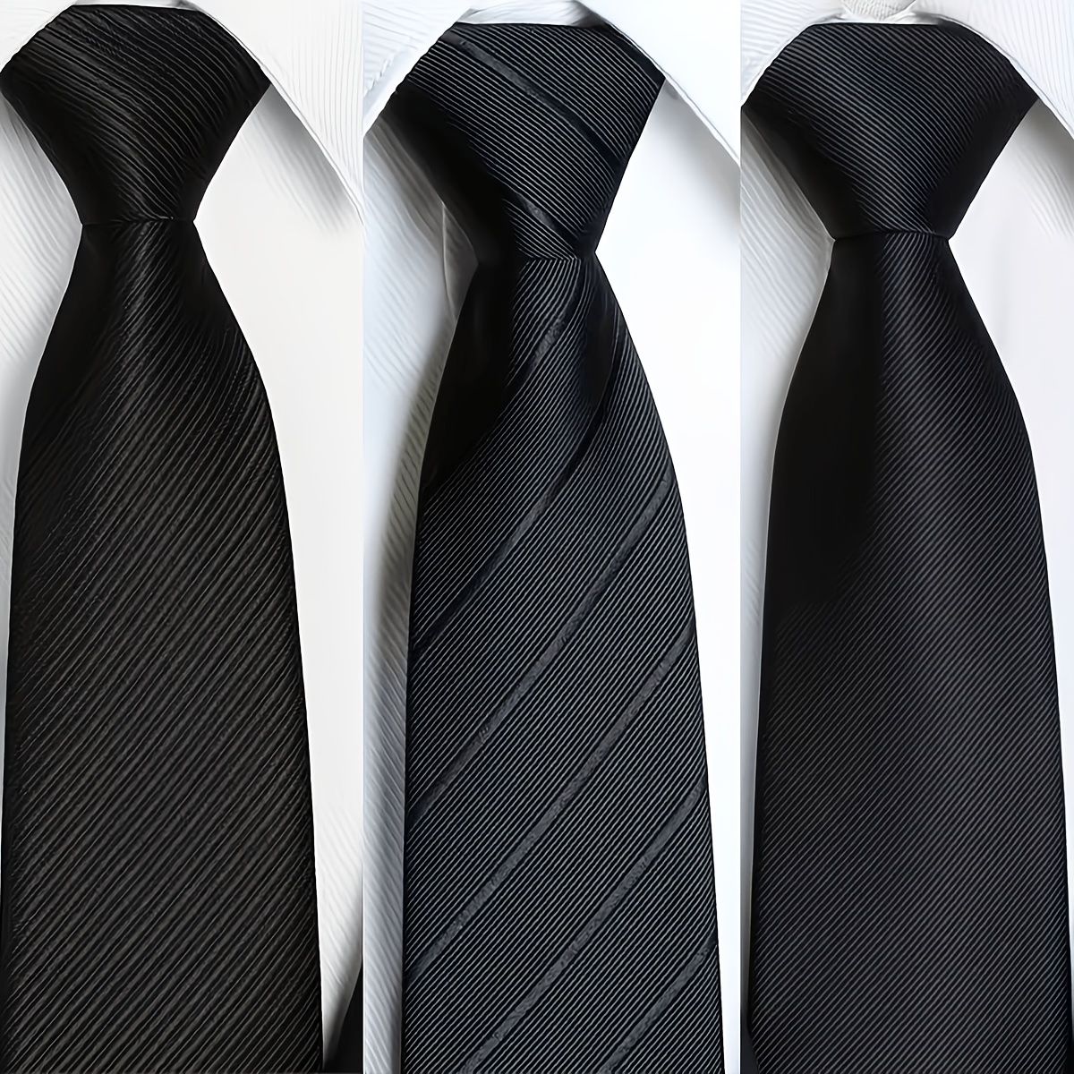 TEMU 3pcs Men's Ties, Ideal For Business, Wedding, Office & Daily Outfits