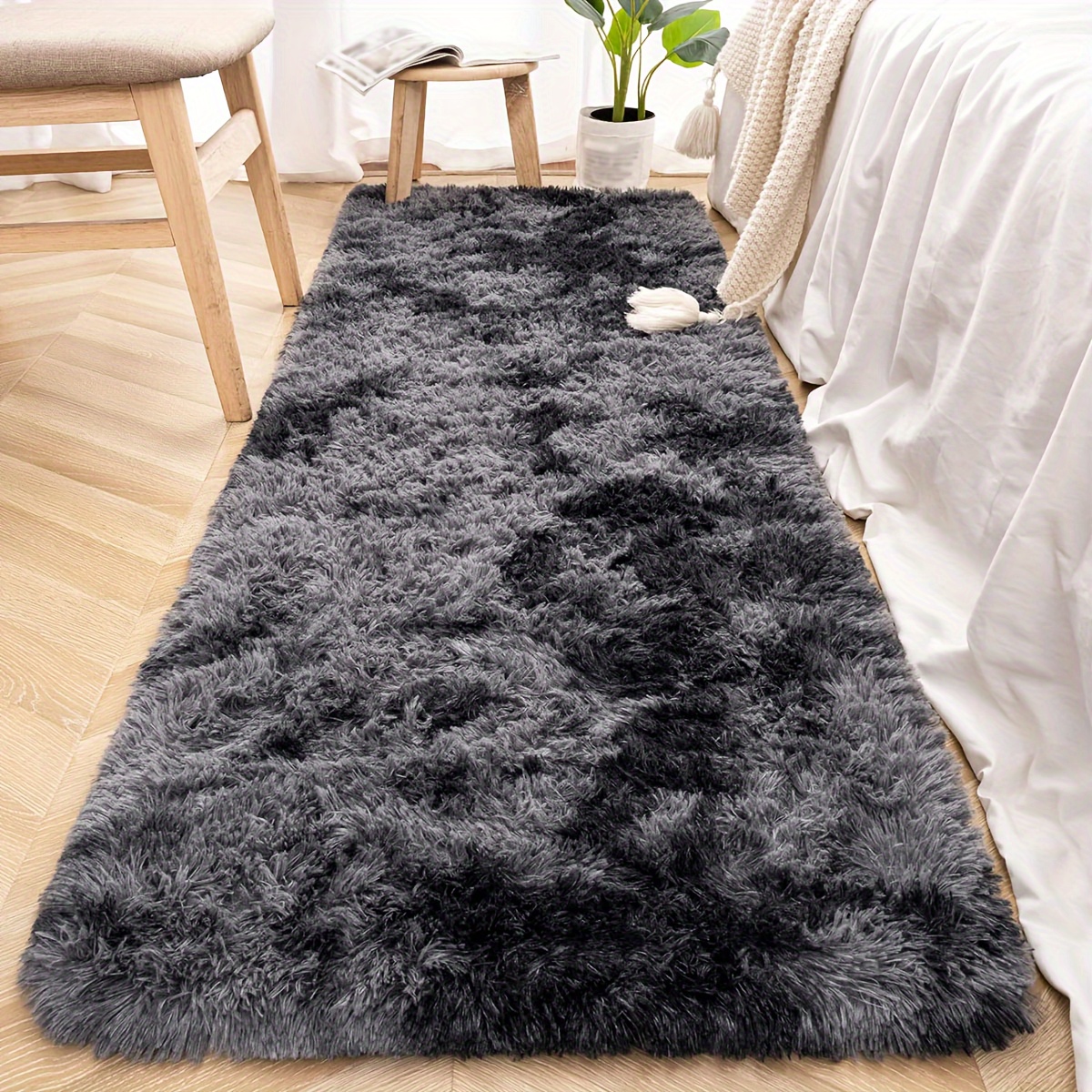 scandinavian style tie dye   rug fluffy soft polyester tufted area rug stain resistant non slip low pile carpet for living room bedroom office machine made indoor mat for all holidays details 4