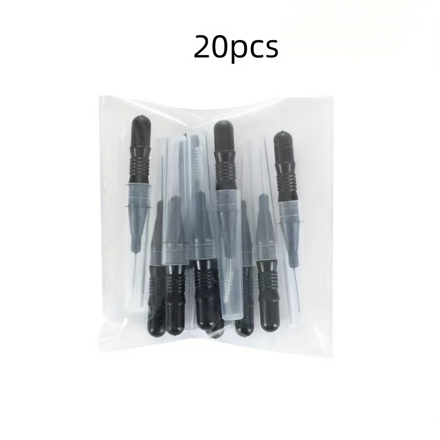 5/20pcs Micro Eyebrow Brush with Cap for Brow Lamination