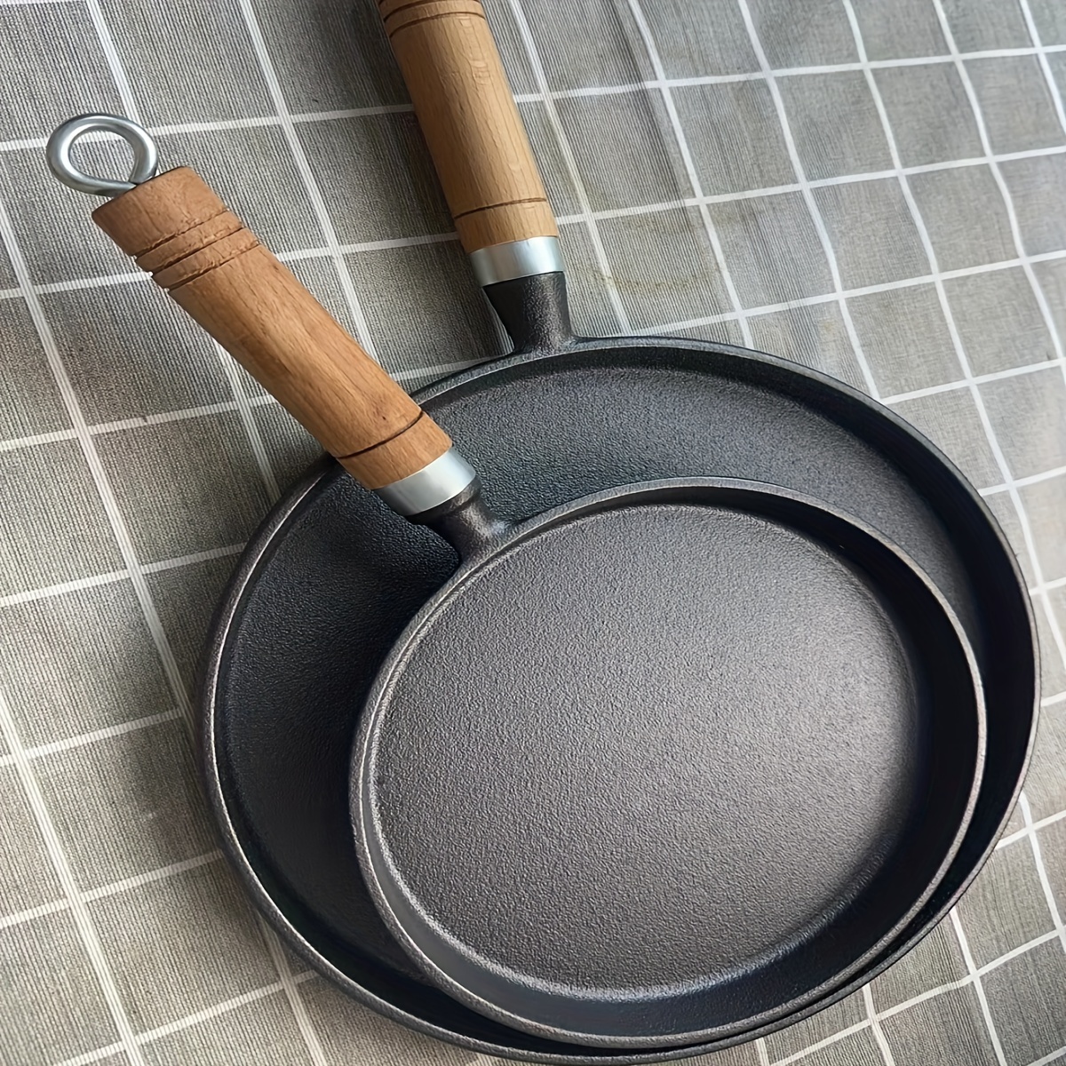 Saute Fry Pan Pre seasoned Cast Iron Skillet Nonstick Frying - Temu Canada