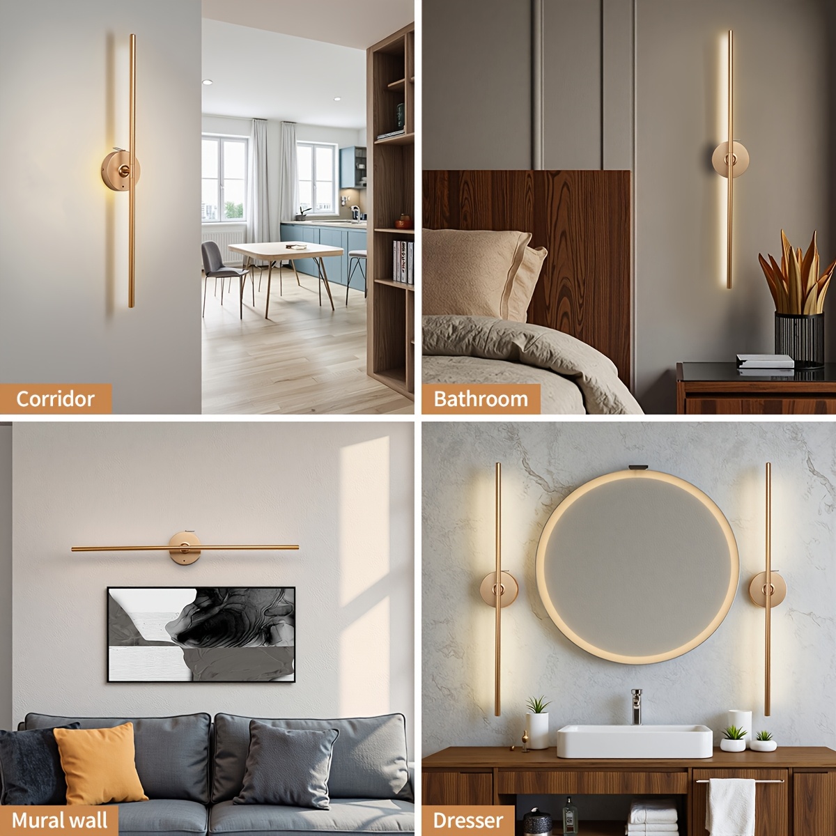 360° Rotating Wireless Wall Light with Rechargeable Battery