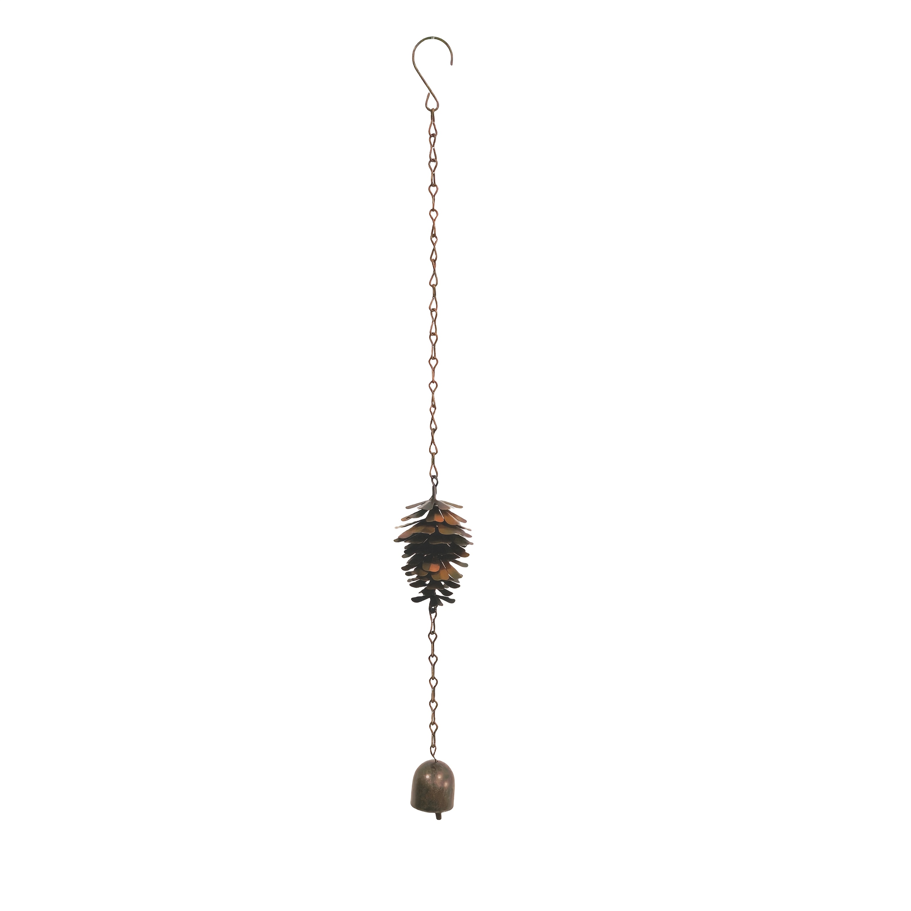 Image of 1pc Of Vintage Wind Chime With Bells, Retro Metal Outdoor Garden Decoration, Rustic Garden Art, Decorative Hanging Ornaments And Garden Decor, No Batteries Required