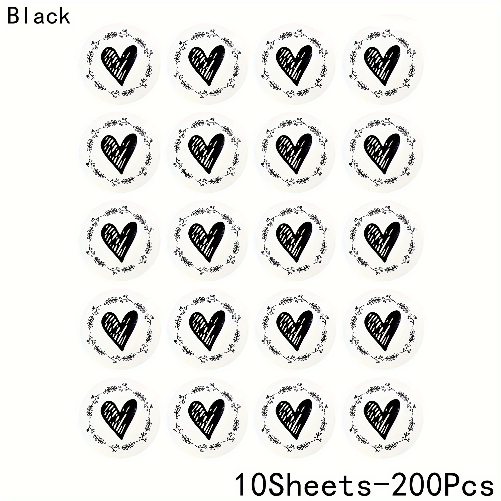 200pcs Of Transparent Golden And Silver Heart-shaped Adhesive Seals For Valentine's Day Gift Decoration, Stickers, And Thank You Labels