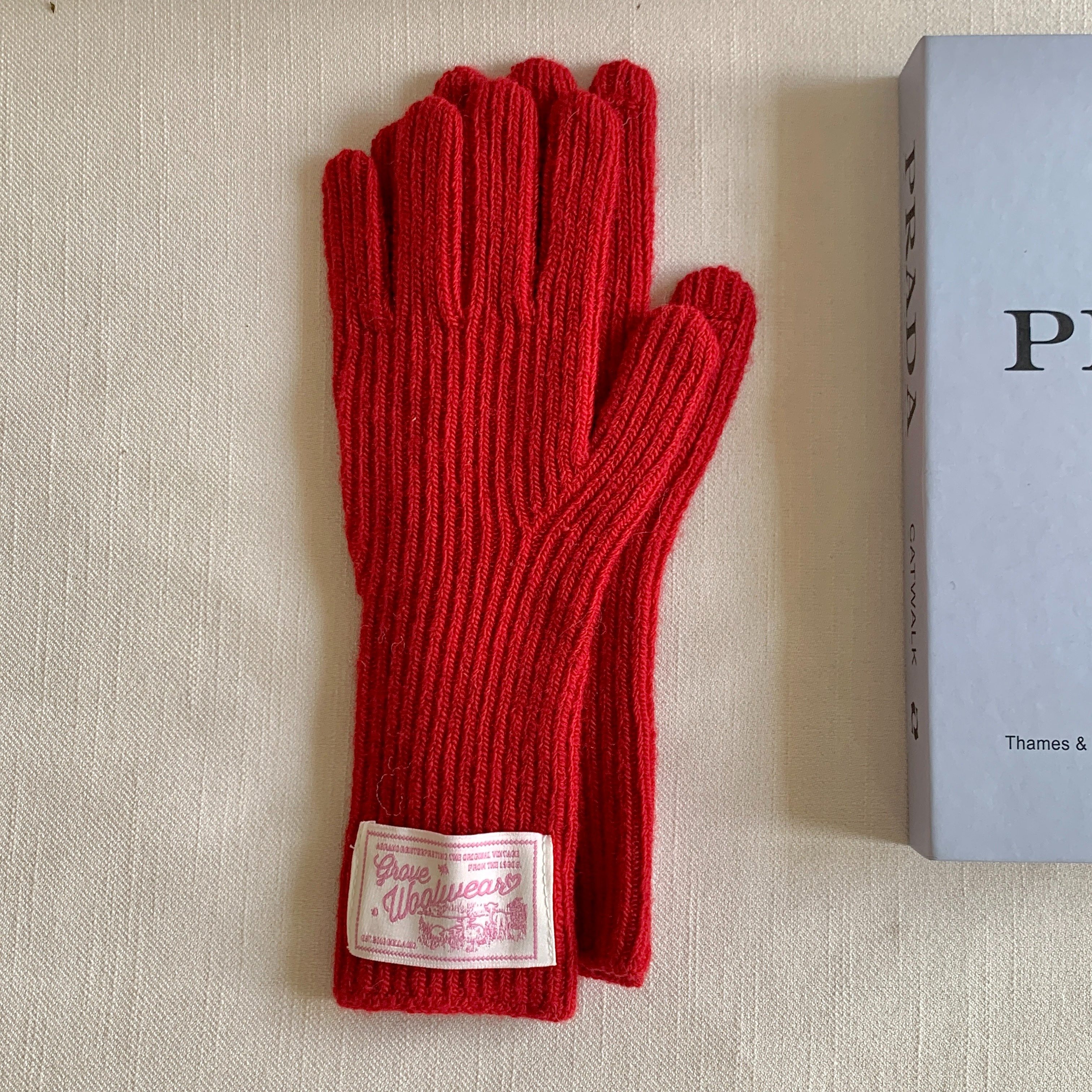 Image of New Warm Solid Color Fingerless Touchscreen Gloves For, Harajuku Style, Autumn/winter Cold Protection