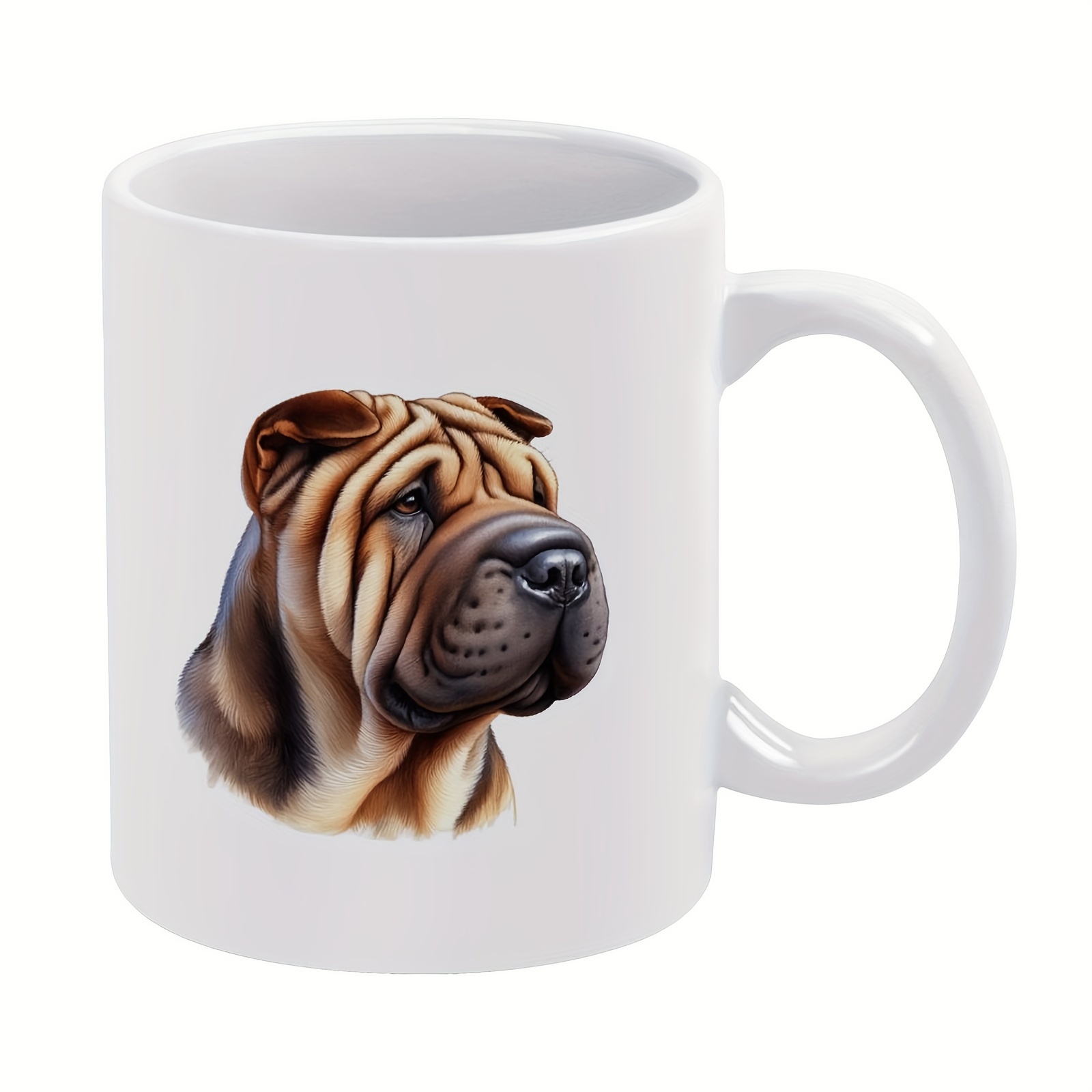 

1pc 11oz Mug, Coffee Mug, Chinese Shar-pei, Gift For Friends, Sisters, Coffee Drinker, Owner, Ceramic Cup, For Hotel