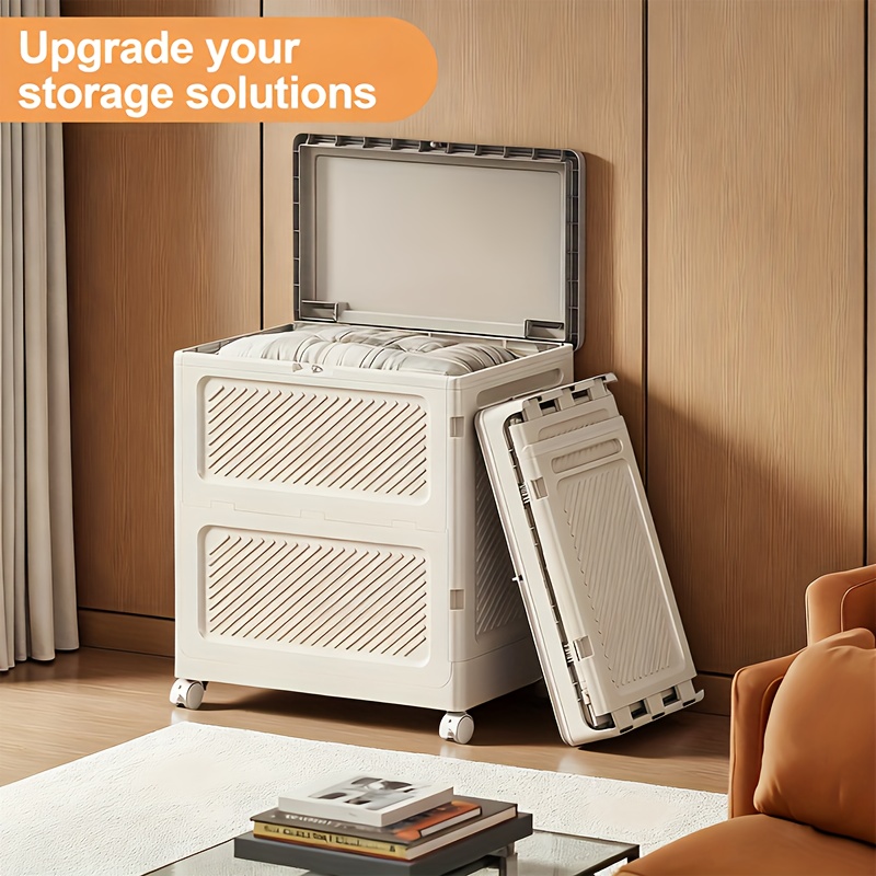 Large Capacity Waterproof And Dustproof Storage Box with Wheels, Multi Purpose Home Storage And Organization Solution Suitable for Bedroom, Living Room, Bathroom And Kitchen 6 Large Capacity Waterproof And Dustproof Storage Box with Wheels, Multi Purpose Home Storage And Organization Solution Suitable for Bedroom, Living Room, Bathroom And Kitchen - Image 6