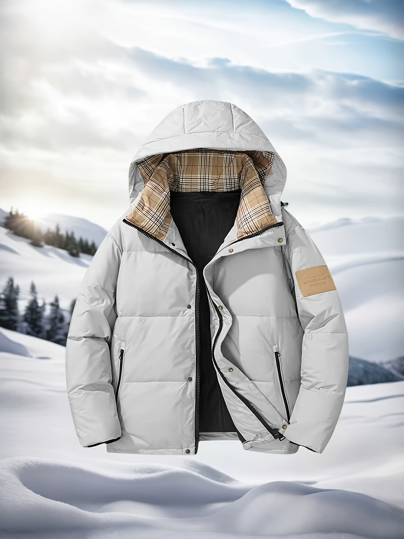 Men's Stylish Hooded Down Jacket for Winter