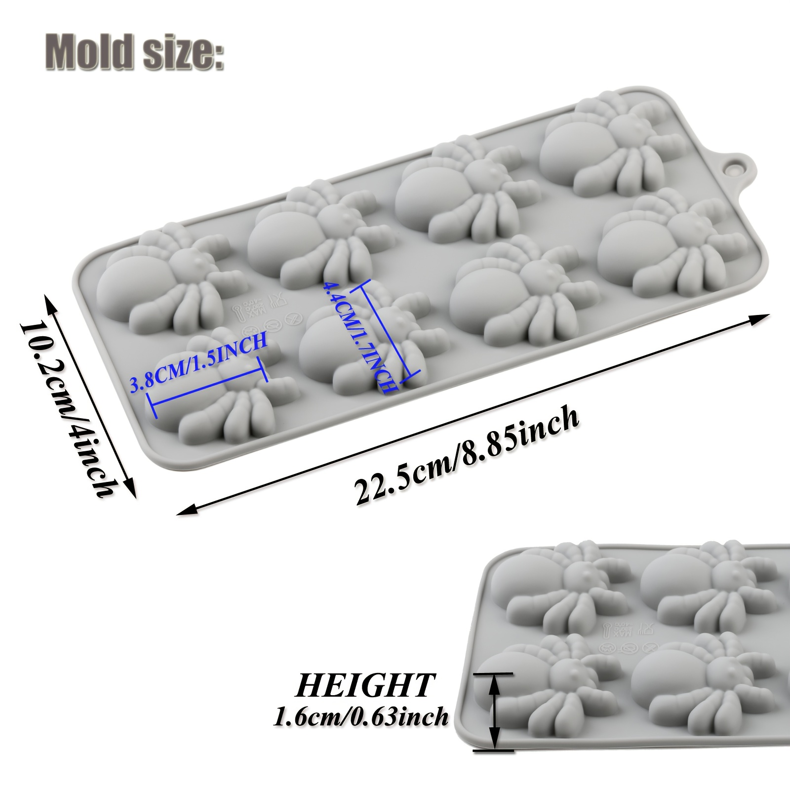 Image of A Silicone Halloween Candy Mold, Thick And , Suitable For Making Chocolates, Candies, Baked Goods, And Gummies