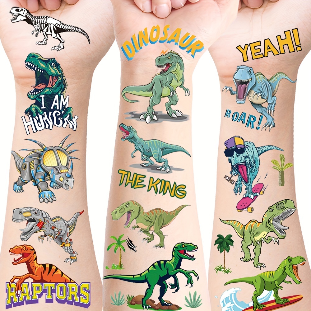 

12 Sheets Temporary Tattoo Stickers, Cool Designs, Birthday Party Supplies, Dinosaur Party Favors, Party Favors Decorations, Gifts, Goodie Bags Fillers, Stocking Stuffer, Lasting 2-5 Days