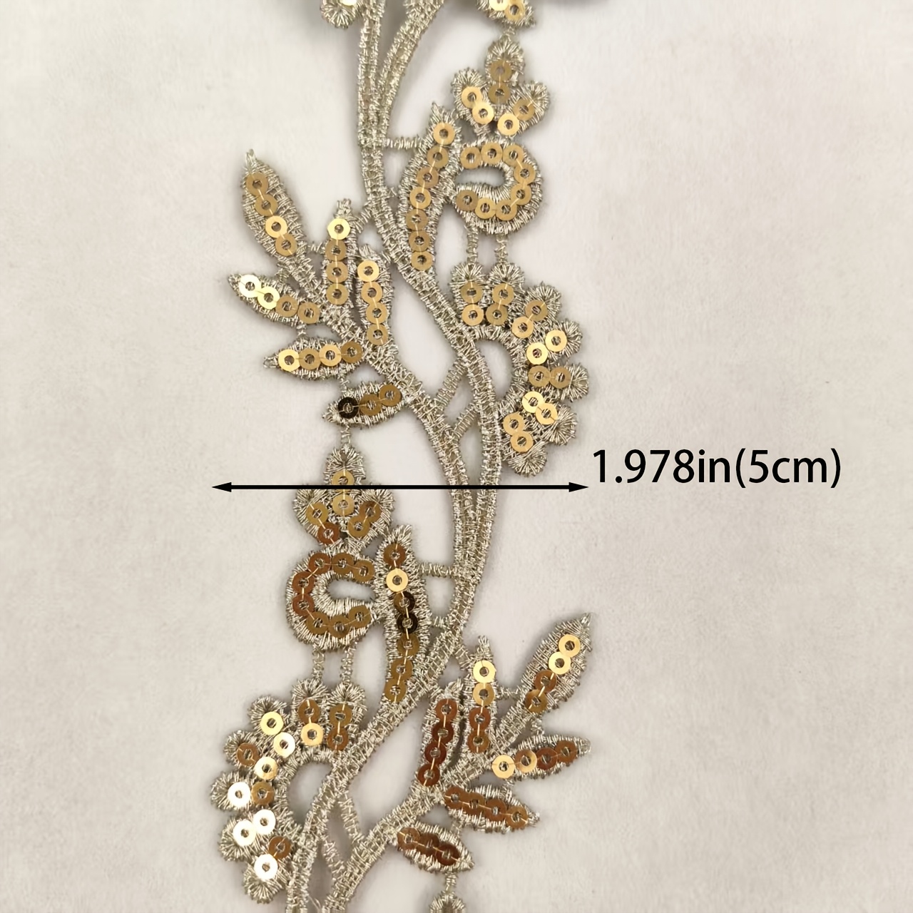 Golden Sequin Lace DIY Decoration for Garment Accessories