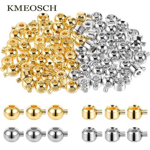 40 80 120 brass crimp beads and stopper beads long lasting spacer beads bead caps and crimp charms for crafting jewelry bracelet and necklace finishing additions