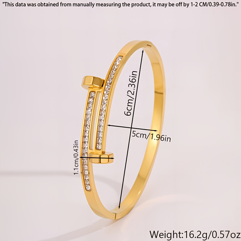 2pcs Random Stainless Steel Bracelets Set, Dazzling Accessories