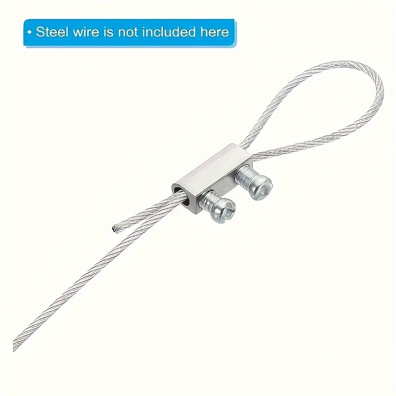 

10pcs Durable Wire Rope Clamps, M3 Double Hole With Secure End Screw - Easy Install, Versatile Use
