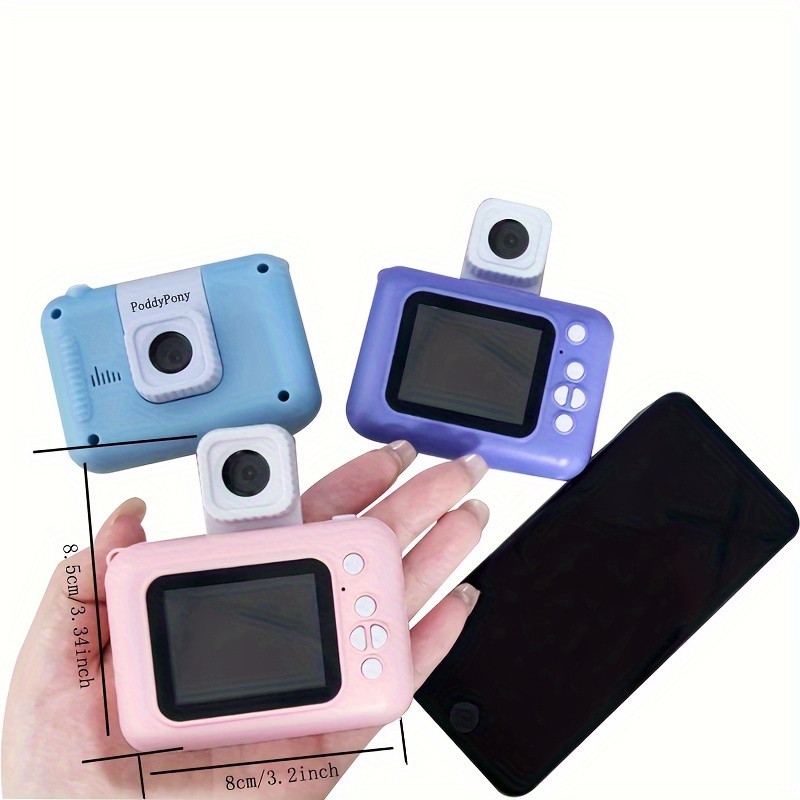 Appareil Photo Numérique Enfant 2.0″ 1080P HD – Anti-chute Avec Trépied & Carte 32 Go (Rose, 3-12 Ans)