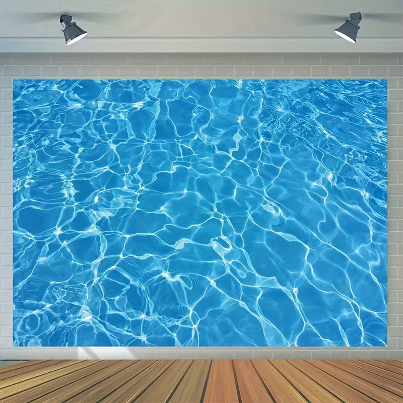

2pcs Blue Water Textured Photo Backgrounds Perfect For Birthday Parties, Pool Parties, Photography Studio Decorations, Party Supplies And Mother's Day And Other Holiday Decorations.