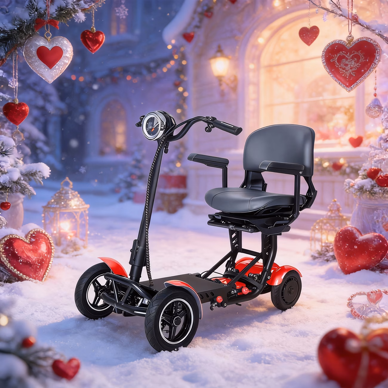 electric folding scooter 500w 11mph 36v15.6ah range 330lbs load capacity mobility scooter with basket Product details 5