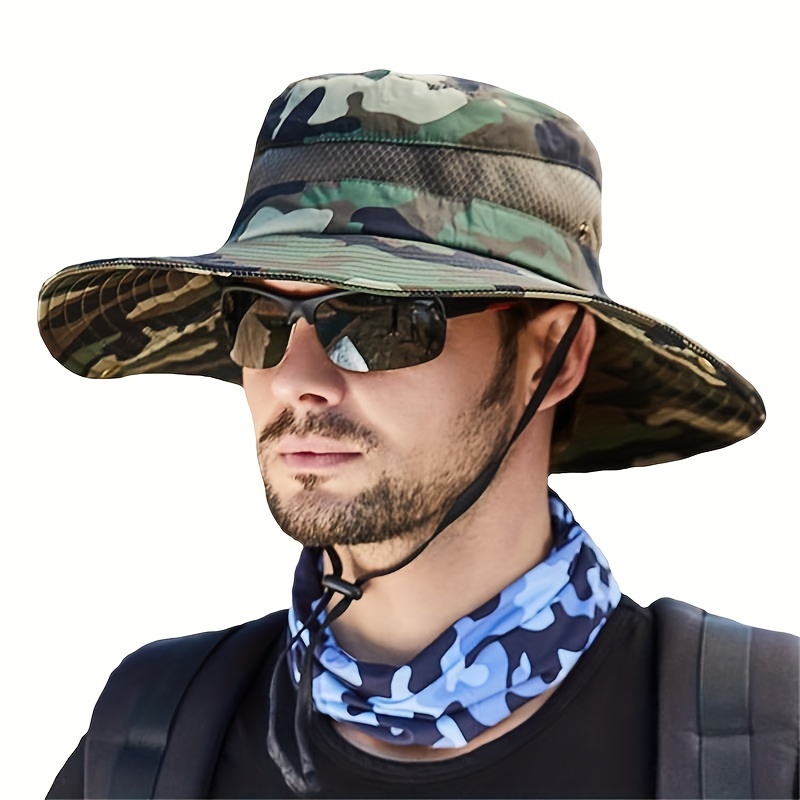 CAMOLAND Waterproof Fishing Hiking Hat Women Men Double-sided Bucket Hat  Camouflage UV Protection Sun Hats Casual Beach Caps