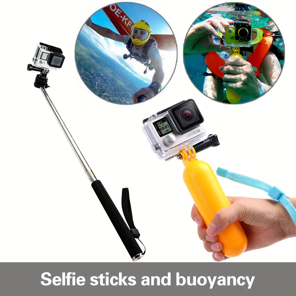Selfie Stick Tripod for GoPro Hero 11 10 Insta360 Action Camera Tripods  Selfie Stick Hand Grips Extension Rod GoPro Accessories